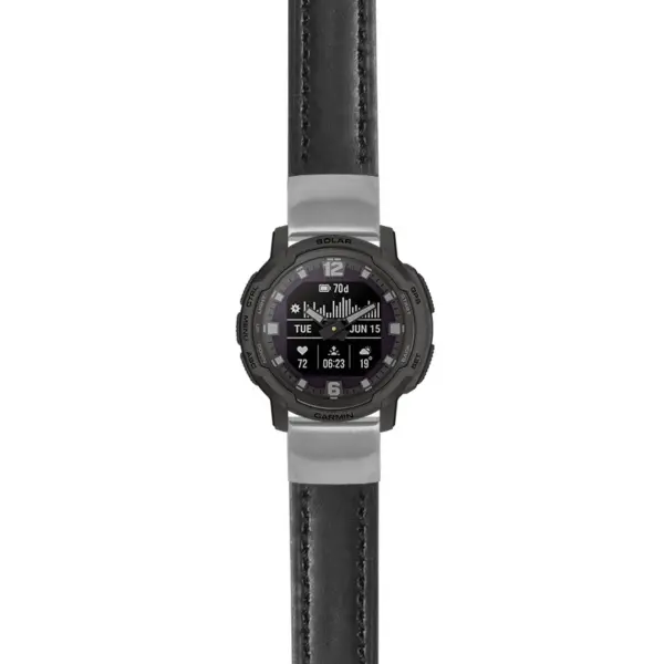 g.ix.st23 Main Black StrapsCo Heavy Duty Mens Leather Watch Band Strap 20mm