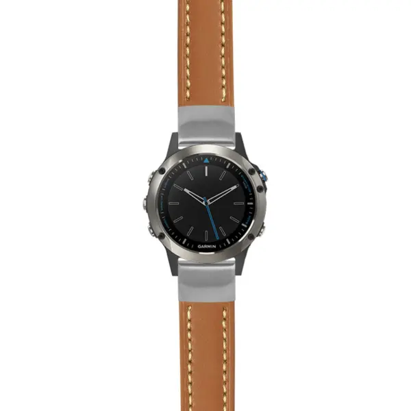 g.qtx5.st23 Main Tan & White StrapsCo Heavy Duty Mens Leather Watch Band Strap 20mm