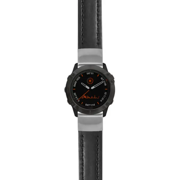 g.f6.st23 Main Black StrapsCo Heavy Duty Mens Leather Watch Band Strap 20mm