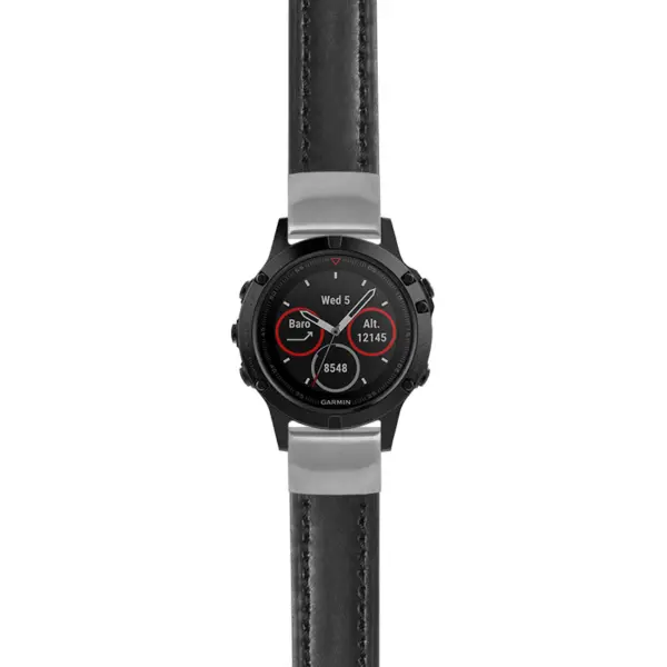 g.f5.st23 Main Black StrapsCo Heavy Duty Mens Leather Watch Band Strap 20mm