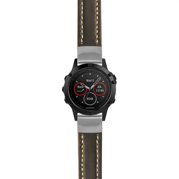 g.f5.st23 Main Black & White StrapsCo Heavy Duty Mens Leather Watch Band Strap 20mm