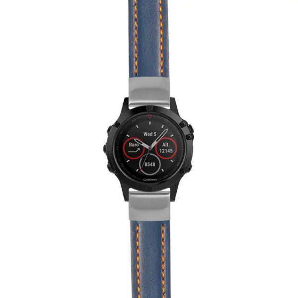 g.f5.st23 Main Blue & Orange StrapsCo Heavy Duty Mens Leather Watch Band Strap 20mm