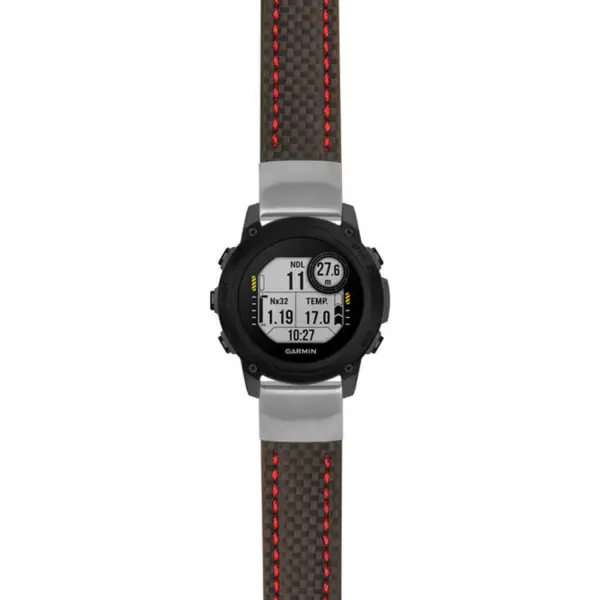 g.dg1.st25 Main Black & Red StrapsCo Heavy Duty Carbon Fiber Watch Strap 20mm