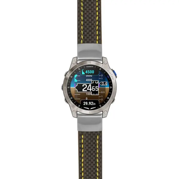 g.d2m1.st25 Main Black & Yellow StrapsCo Heavy Duty Carbon Fiber Watch Strap 20mm