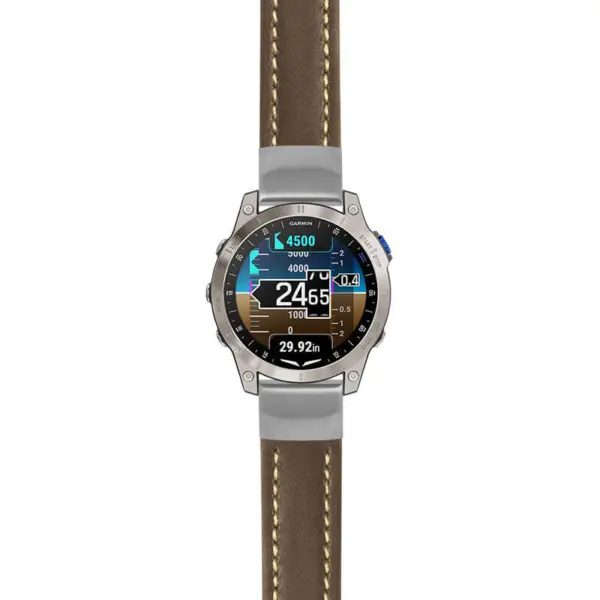 g.d2m1.st23 Main Brown & White StrapsCo Heavy Duty Mens Leather Watch Band Strap 20mm