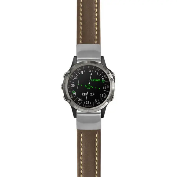 g.d2d.st23 Main Brown & White StrapsCo Heavy Duty Mens Leather Watch Band Strap 20mm