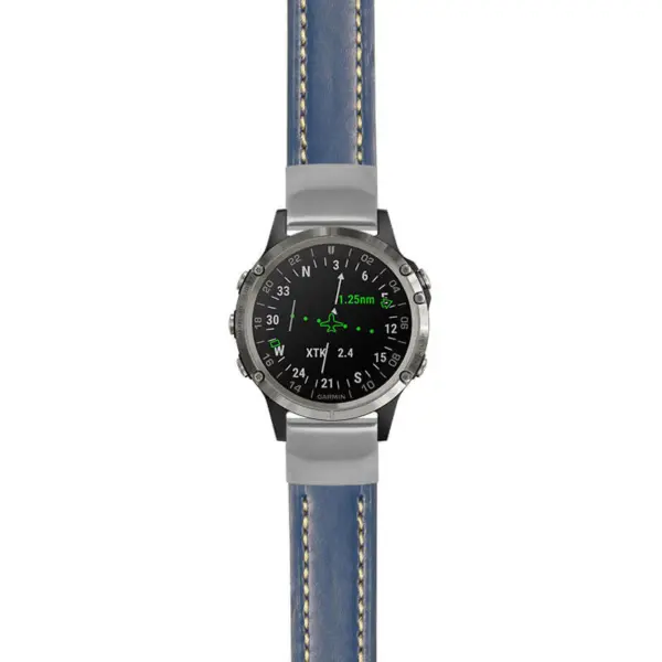 g.d2d.st23 Main Blue & White StrapsCo Heavy Duty Mens Leather Watch Band Strap 20mm