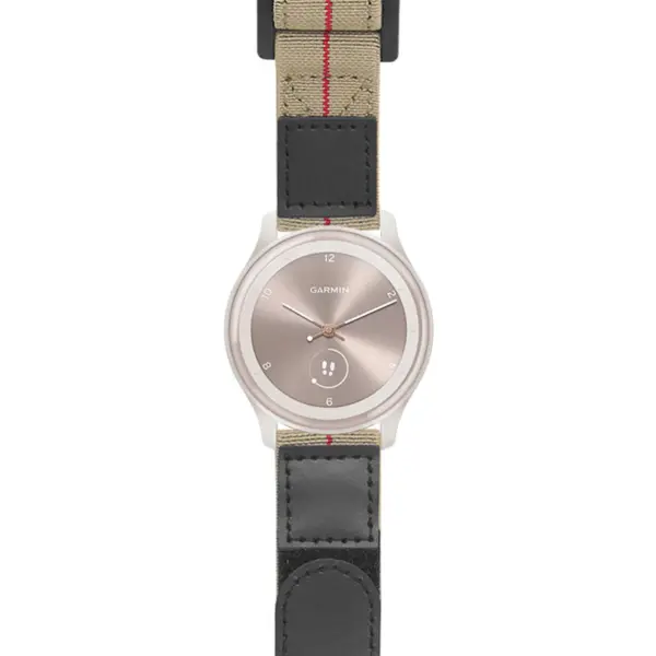 g.vspt.nt13 Main Khaki & Red StrapsCo Hook and Loop Explorer Watch Band Strap Nylon Velcro NATO 20mm