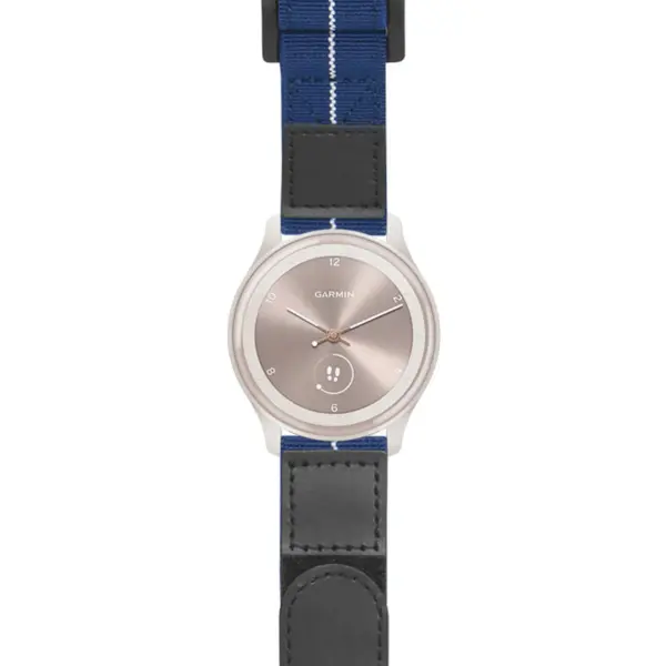 g.vspt.nt13 Main Blue & White StrapsCo Hook and Loop Explorer Watch Band Strap Nylon Velcro NATO 20mm