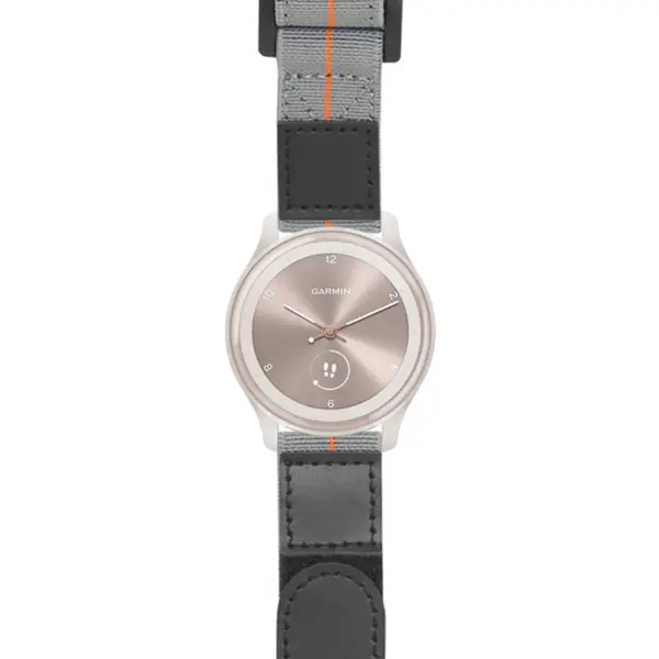 g.vspt.nt13 Main Gray & Orange StrapsCo Hook and Loop Explorer Watch Band Strap Nylon Velcro NATO 20mm