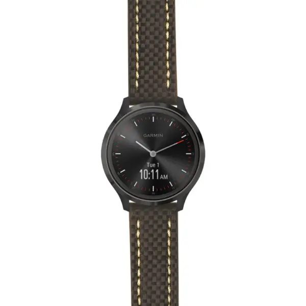 g.vmov3.st25 Main Black & White StrapsCo Heavy Duty Carbon Fiber Watch Strap 20mm