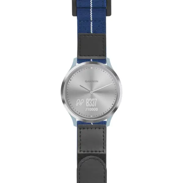 g.vhr.nt13 Main Blue & White StrapsCo Hook and Loop Explorer Watch Band Strap Nylon Velcro NATO 20mm