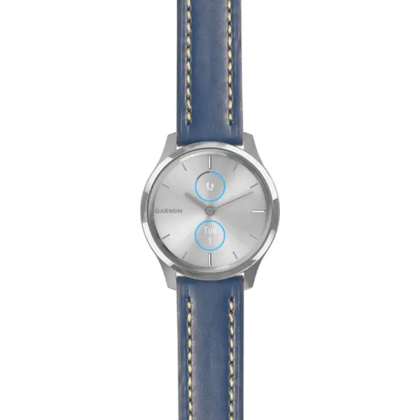 g.lux.st23 Main Blue & White StrapsCo Heavy Duty Mens Leather Watch Band Strap 20mm