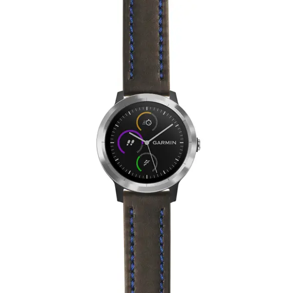 g.viv3.st23 Main Black & Blue StrapsCo Heavy Duty Mens Leather Watch Band Strap 20mm