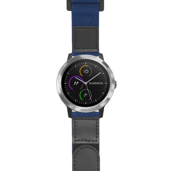 g.viv3.nt13 Main Blue StrapsCo Hook and Loop Explorer Watch Band Strap Nylon Velcro NATO 20mm