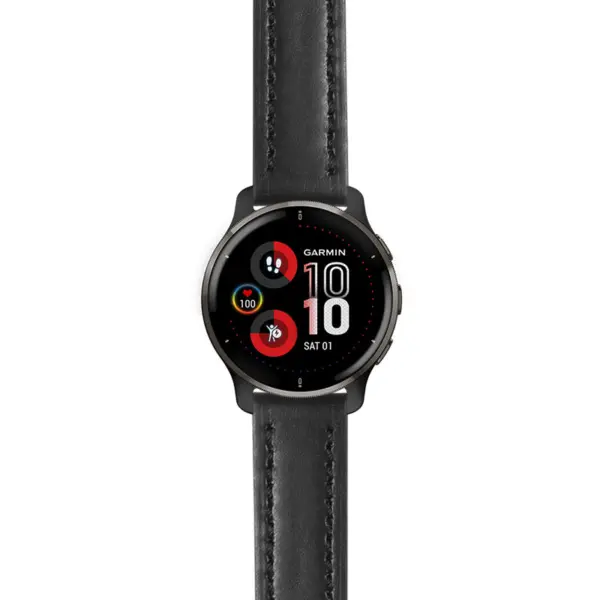 g.v2p.st23 Main Black StrapsCo Heavy Duty Mens Leather Watch Band Strap 20mm