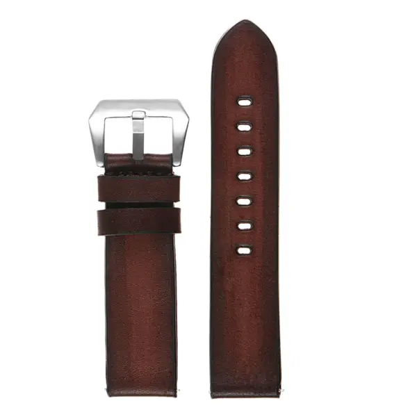 Vintage Faded Leather Strap For MoonSwatch #7