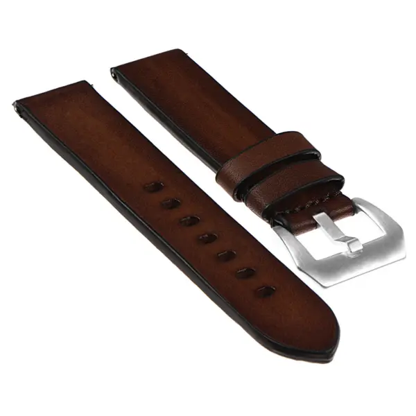 Vintage Faded Leather Strap For MoonSwatch #8