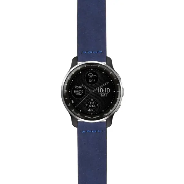 g.dax10.st29 Main Blue StrapsCo Heavy Duty Suede Watch Strap 20mm