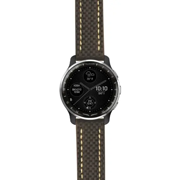 g.dax10.st25 Main Black & White StrapsCo Heavy Duty Carbon Fiber Watch Strap 20mm