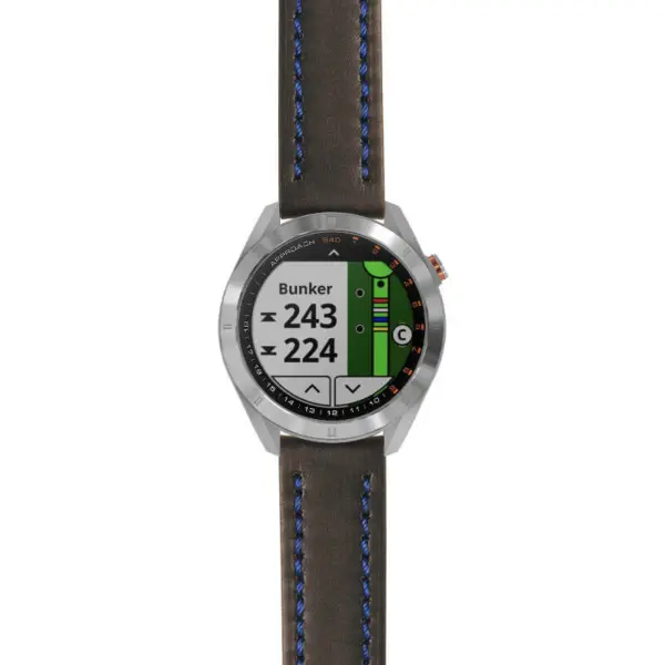g.aS40.st23 Main Black & Blue StrapsCo Heavy Duty Mens Leather Watch Band Strap 20mm