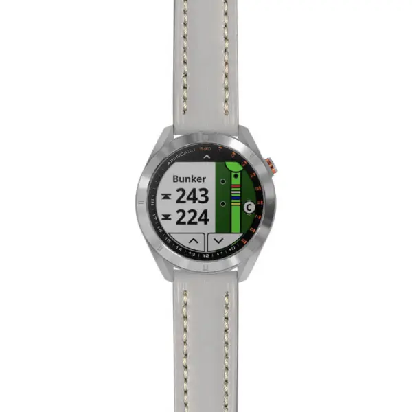 g.aS40.st23 Main Grey & White StrapsCo Heavy Duty Mens Leather Watch Band Strap 20mm