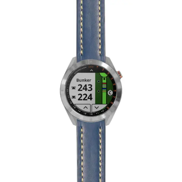 g.aS40.st23 Main Blue & White StrapsCo Heavy Duty Mens Leather Watch Band Strap 20mm