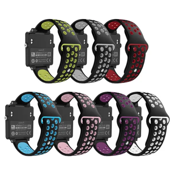 g.r69 ALL COLOR StrapsCo Silicone Strap for Garmin Vivoactive Acetate