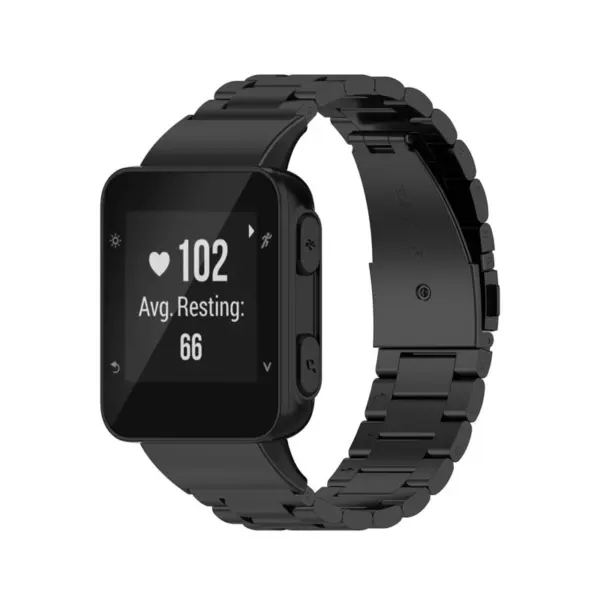 g.m26.mb Main Black StrapsCo Metal Link Bracelet for Garmin Forerunner 30 35 35J Stainless Steel Strap