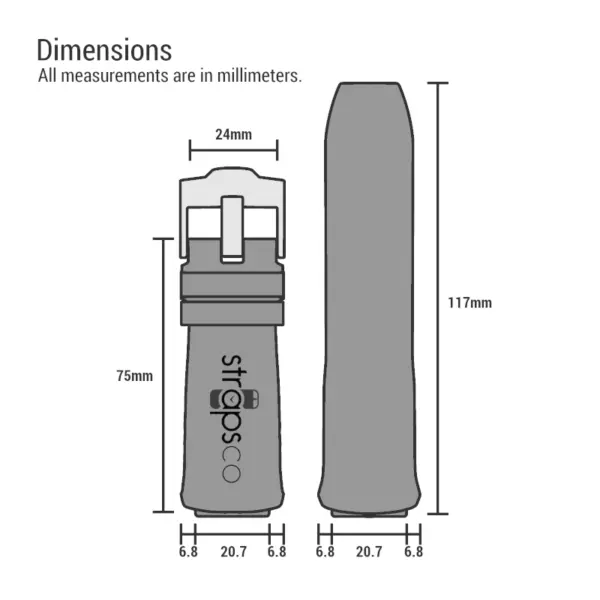 r.ap1 Measurement Dimension Diagram with Logo