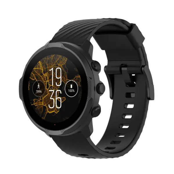 su.r30.1 Main Black StrapsCo Rubber Sport Strap for Suunto 9