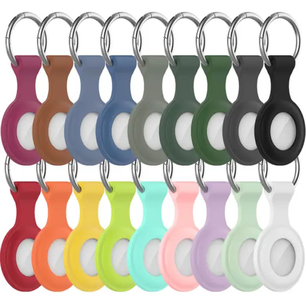 a.at12 All Color StrapsCo Rubber Keychain Apple AirTag Holder Protective Case