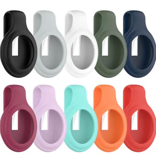a.at4 All Color StrapsCo Silicone Rubber Clip Apple AirTag Holder Protective Case