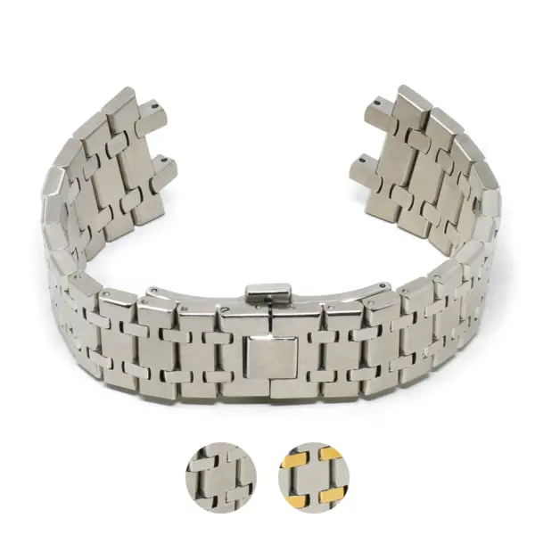 m.ap1 .ss Gallery Silver StrapsCo 26mm Stainless Steel Watch Band Strap for Audemars Piguet Royal Oak