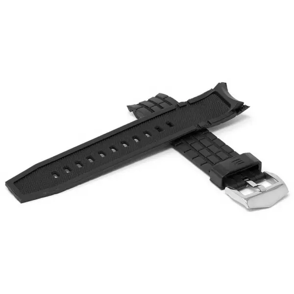 r.cas4 Cross Black StrapsCo Replacement Rubber Watch Band Strap for Casio Edifice EF523