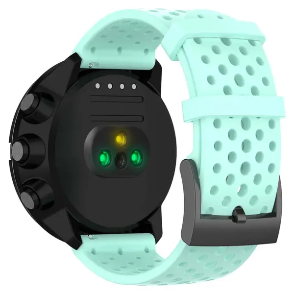 su.r28.11a Back Mint StrapsCo Perforated Silicone Rubber Watch Band Strap for Suunto 9