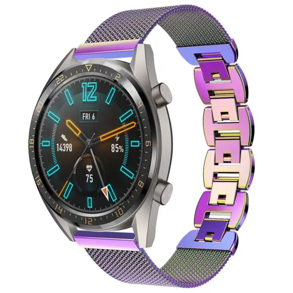 s.m17.abc .18 Main Opal Purple StrapsCo Metal Link Mesh Watch Band Strap for Samsung Galaxy Watch 3 45mm Watch 46mm 22mm