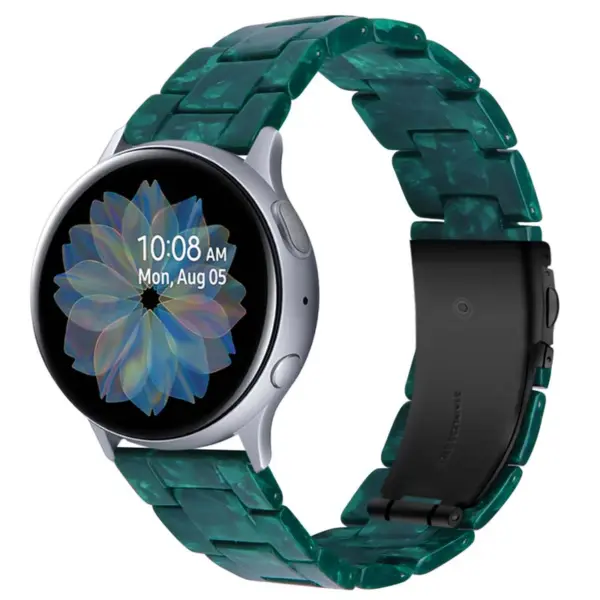 s.w1.11 Main Green StrapsCo Marble Watch Band Strap for Samsung Galaxy Watch Active Gear 20mm 22mm