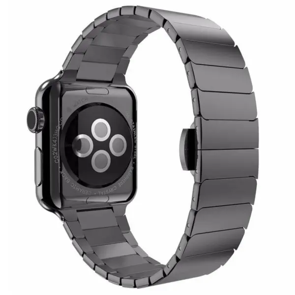 a.m20.mb Back Black StrapsCo Stainless Steel Metal Link Bracelet Band Strap for Apple Watch 38mm 40mm 42mm 44mm
