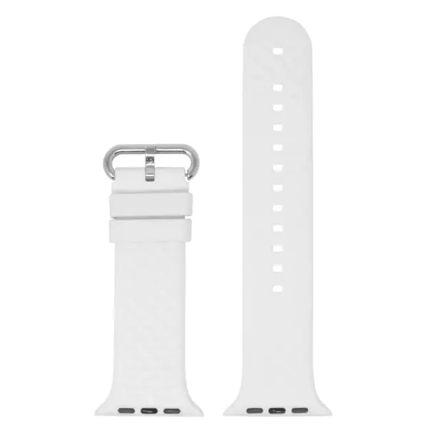 a.r17.22 Main White StrapsCo Silicone Rubber Waffle Grooved Band Strap for Apple Watch 38mm 40mm 42mm 44mm