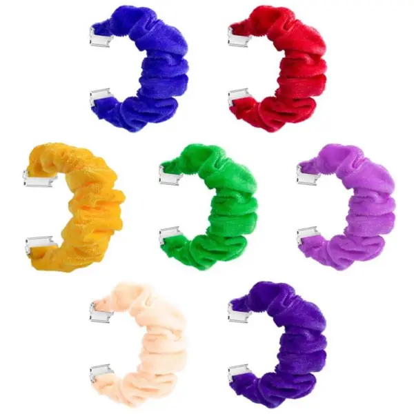 fb.w5 All Color StrapsCo Fuzzy Nylon Elastic Scrunchie Watch Band Strap for Fitbit Versa 3 Versa 2