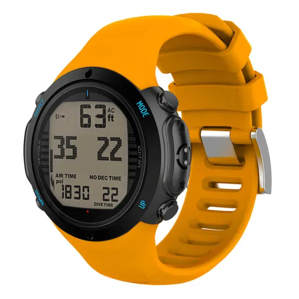 su.r27.12 Main Orange StrapsCo Silicone Rubber Watch Band Strap for Suunto D6 DiveD6i Novo Zulu