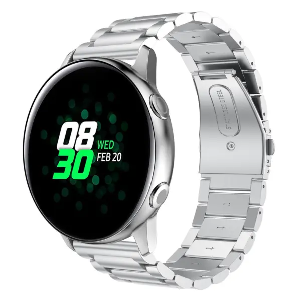 S.m13.ss Main Silver StrapsCo Stainless Steel Watch Band Strap For Samsung Galaxy Watch Active
