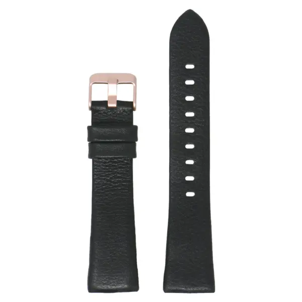 Fb.l17.1.rg Main Black (Rose Gold Buckle) StrapsCo Textured Leather Watch Band Strap For Fitbit Charge 3
