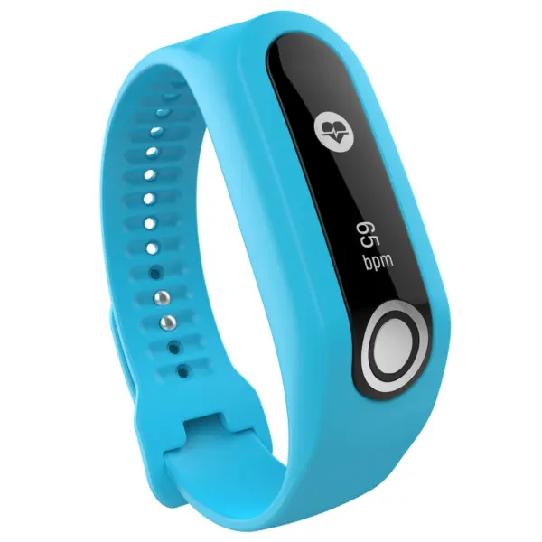 Tt.r4.5 Main Blue StrapsCo Silicone Rubber Watch Band Strap Compatible With TomTom Touch