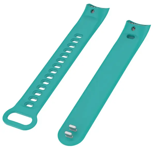 H.r4.11a Angle Turquoise StrapsCo Silicone Rubber Watch Band Strap Compatible With Huawei Honor Band 3