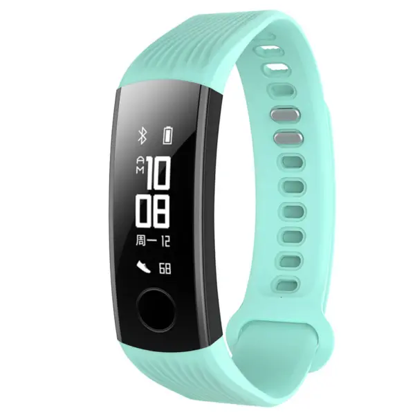 H.r4.11b Main Mint Green StrapsCo Silicone Rubber Watch Band Strap Compatible With Huawei Honor Band 3