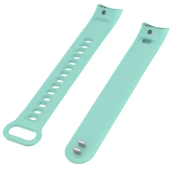 H.r4.11b Angle Mint Green StrapsCo Silicone Rubber Watch Band Strap Compatible With Huawei Honor Band 3