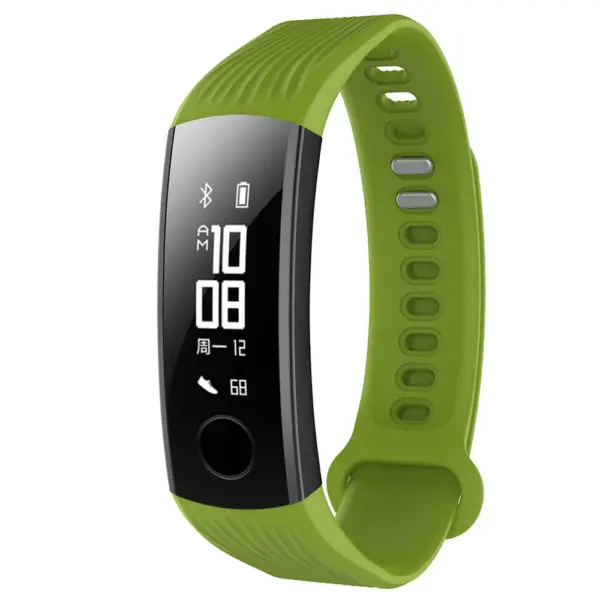 H.r4.11 Main Green StrapsCo Silicone Rubber Watch Band Strap Compatible With Huawei Honor Band 3