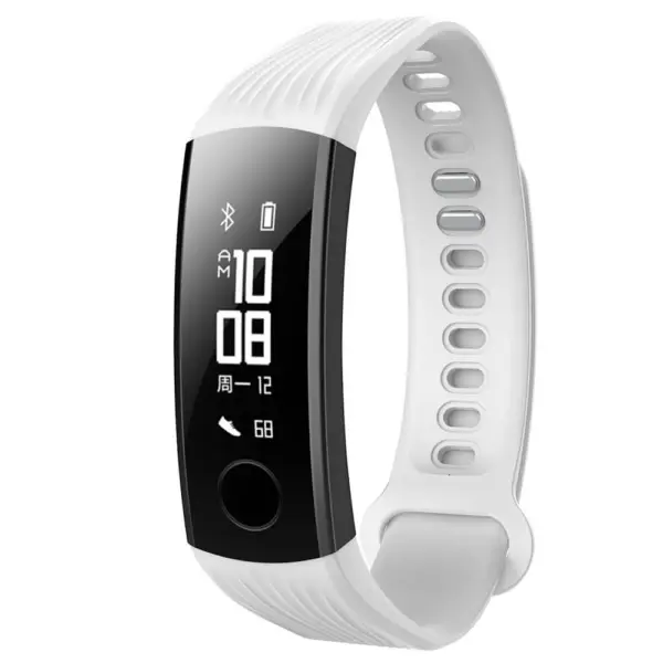 H.r4.22 Main White StrapsCo Silicone Rubber Watch Band Strap Compatible With Huawei Honor Band 3